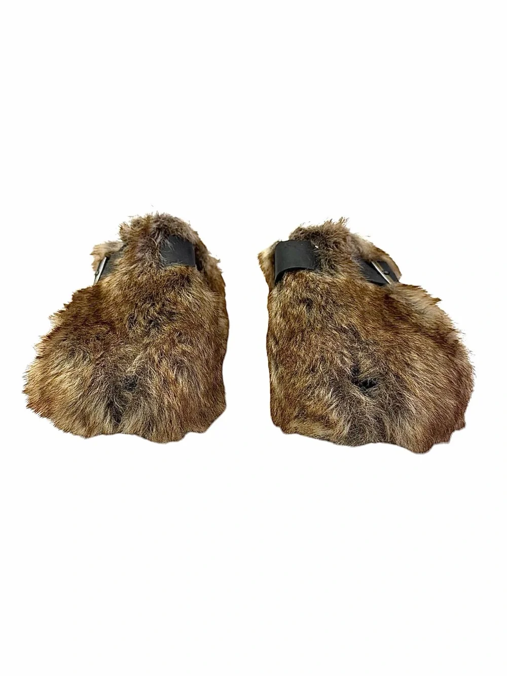 Tabi Men’s Tan Brown Fur-Lined Split-Toe Clogs Shoes Size 11 Medium